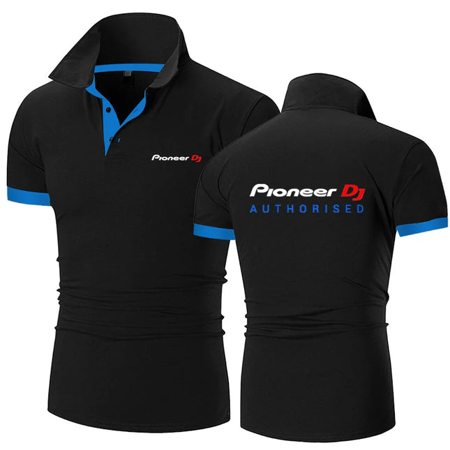 Pioneer DJ 2024 Men's New Summer Printing Fashion Polo Shirts Comfortable Short Sleeves Cotton Harajuku Casual Sport Top