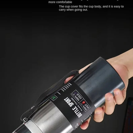 1L Portable Stainless Steel Thermal Bottle - Vacuum Insulated Thermos Keep Cold and Hot, for Water, Tea & Coffee Home Office Use