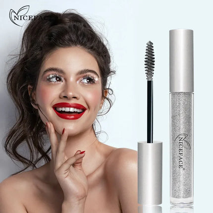 NICEFACE Diamond Twinkle Mascara with Shining Particles Quick Drying Film Forming Sparkling Diamond-like Dazzling
