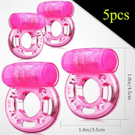 Best Sales Butterfly Vibrating Cock Ring for Men Soft Silicone Penis Ring with Clitoral Stimulator Couples Adult Sex Toy