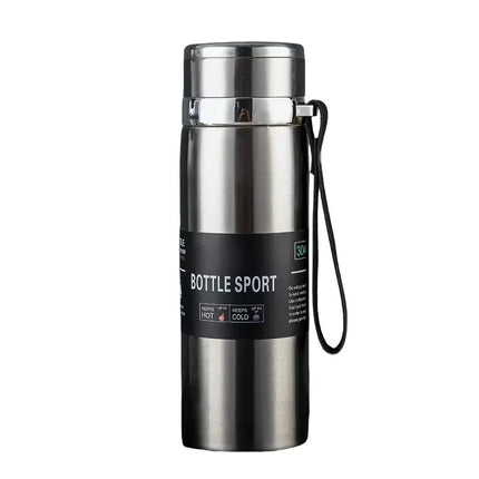 1L Portable Stainless Steel Thermal Bottle - Vacuum Insulated Thermos Keep Cold and Hot, for Water, Tea & Coffee Home Office Use