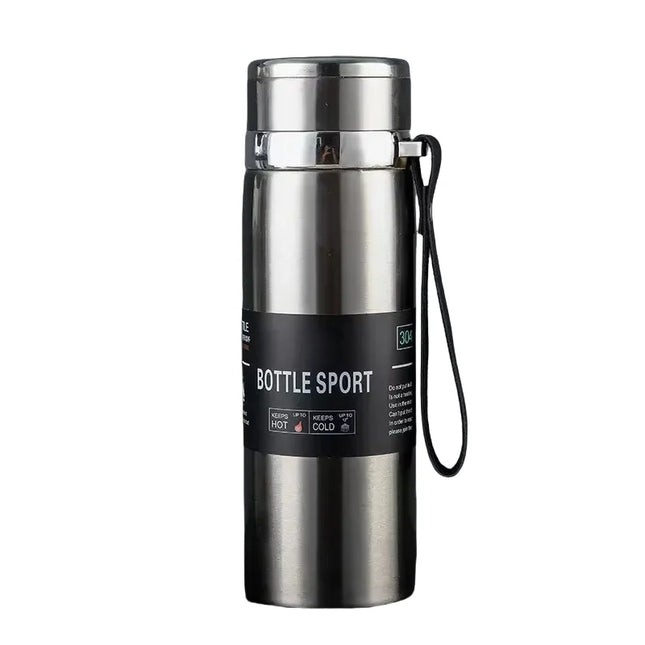 1L Portable Stainless Steel Thermal Bottle - Vacuum Insulated Thermos Keep Cold and Hot, for Water, Tea & Coffee Home Office Use