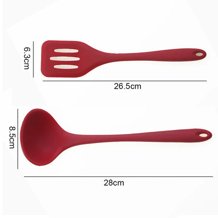 JCD Non-stick Silicone Ladle Soup Spoon Turners Kitchen Tools Cooking Utensils Utensils Egg Fish Frying Pan Scoop Fried Shovel