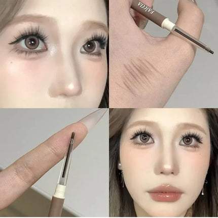 1PC Waterproof Double-Ended Eyebrow Pencil Ultra Fine Eyebrow Pencil Sweat-proof Long Lasting Professional Eye Makeup Cosmetics