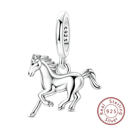 Original 925 Sterling Silver Charms Beads Crown Football Trophy Carp Cat Charms Fit Bracelet Bangle Necklace Woman Jewelry Gift