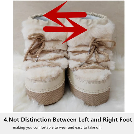 2025 Winter Ankle Boots for Women Platform Antiskid Waterproof Ski Boots Luxury Fluffy Furry Fur Boots Woman's Ankle Booties