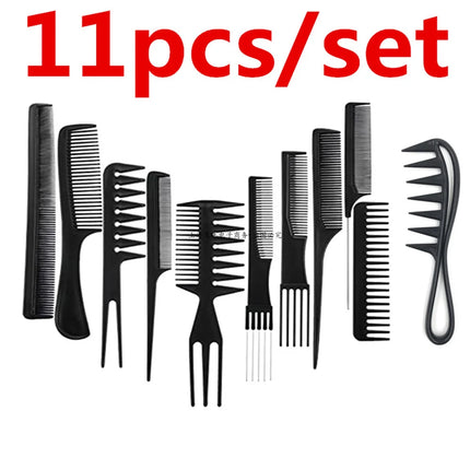 Anti-Static Black Plastic Hairbrush for Men & Women Salon Professional Hairdressing Styling Tool