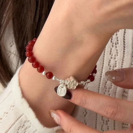 VENTFILLE 925 Sterling Silver Butterfly Bracelet for Girl Bead String Design Insect Fashion Versatile Jewelry Gift Dropshipping