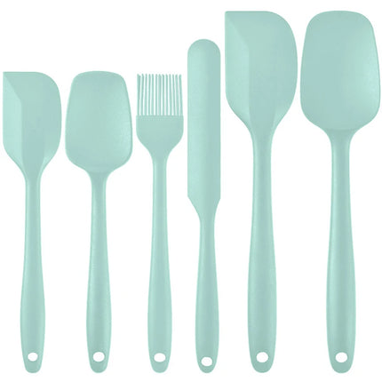 6pcs Silicone Spatula Set for Cooking Baking Tools Food Grade Heat Resistant Non-Stick Scrapers & Cream Spreads HPMD008