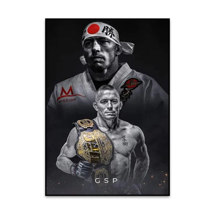 Boxing Fighting Star Canvas Wall Art Print Poster MMA Decorative Painting Modern Home Decor Boxing Sports Lover Gift Unframed