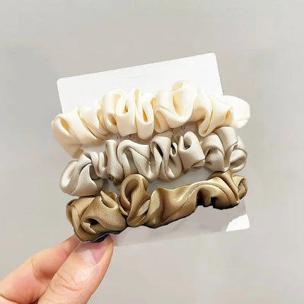Elegant Satin Hair Scrunchies for Women Softer Than Elastic Bands Hair Rope Girls Elegant Strong Ponytail Hair Ties Accessories
