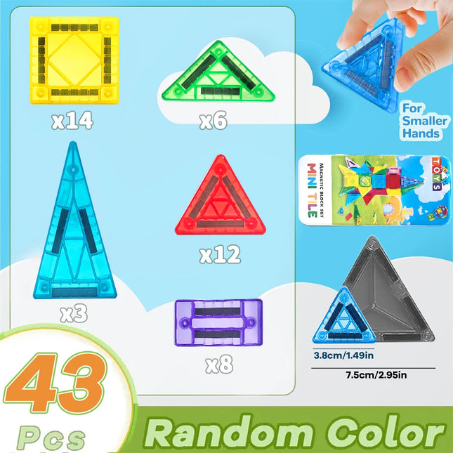 Montessori Educational Toys Magnetic Building Blocks Children DIY Model Construction Sets Magnetic Tiles for kids gifts