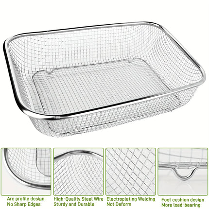 Stainless Steel Soil Sieve - Mesh Gardening Sieve for Rock Filtering, Composting and Sand, Durable and Anti-rust Hand Tools