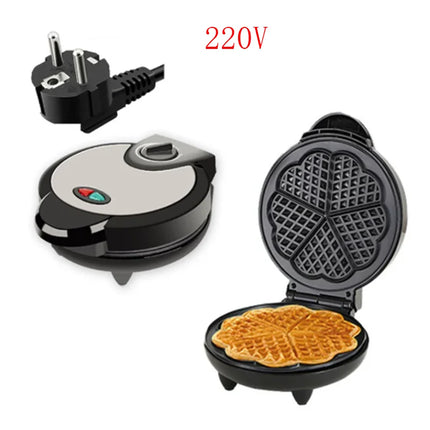 Home breakfast machine waffle maker automatic mini double-sided heating electric baking tray light eating machine