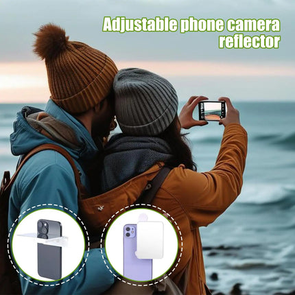Smartphone Camera Mirror Reflection Clip Kit Phone Camera Mirror Clip Portable Selfie Photography Attachment with Adjustable