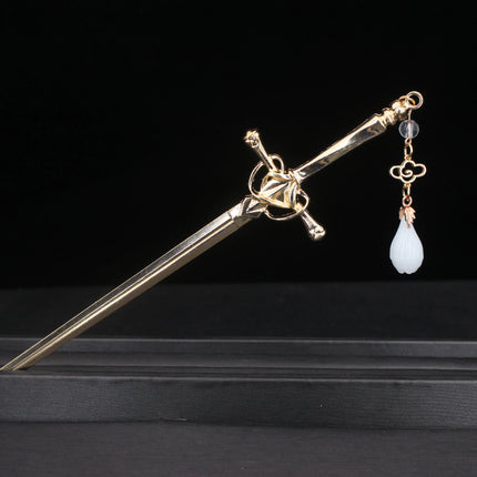 New Punk Metal Sword Hair Stick Chinese Simple Hair Pins for Women DIY Chopstick Hairstyle Design Tools Jewelry Accessories Gift