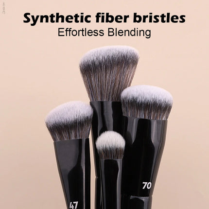 Single Flat Round Tube Flat Head Foundation Brush Concealer Makeup Brush Face Contour Foundation Makeup Tool