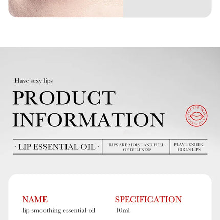 Lip Booster Plumping Serum Oil Hyaluronic Acid Moisturising Sexy Plumping Enhancer Stimulant Free Brightening Lightening Lines