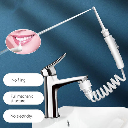 Dental Water Flosser Faucet Oral Irrigator Floss Dental Irrigator Portable Dental Water Jet Teeth Cleaning Mouth Washing Machine