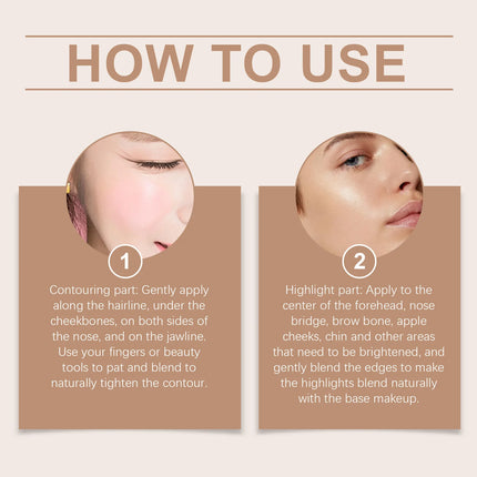 Contour Stick Dual Ended Stick Highlighter Easy Blend Travel Friendly Long Lasting Natural Finish Oil Lightweight Coverage