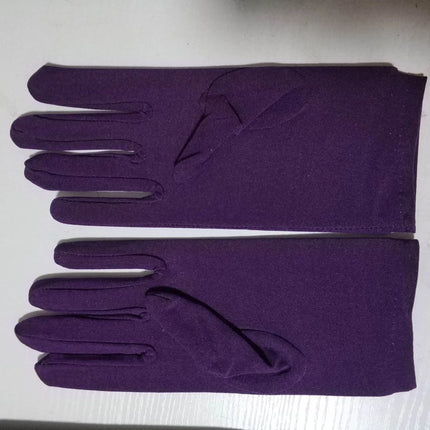 22cm Sexy Stretchy Elastic Short Finger Gloves Women Lady Bridal Wedding Drama Party    Accessory Halloween Costume Cosplay