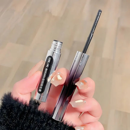 Metal Iron Mascara Silk Fiber Ultra-Fine Brush Black Brown Waterproof Lasting Curling Fast Dry Eyelash Extensions Eyes Makeup