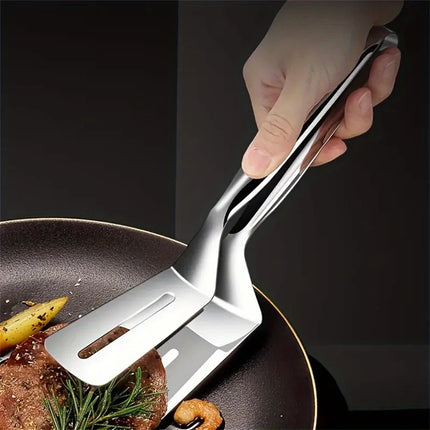 1/3pc Stainless Steel Spatula with Clamp Picnic BBQ Clip Tong Multifunctional Cooking Tool For Frying Fish Steak Kitchen Utensil