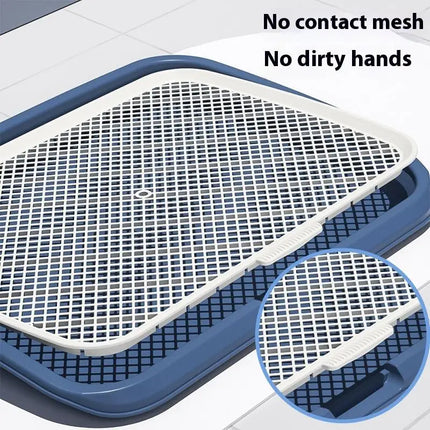 Dog Potty Training Toilet, Plastic Dog Pee Pad Holder With Removable Net, Reusable Dog Potty Trainer Dog Toilet Tray For Pets Up