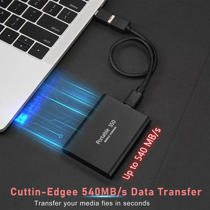 16TB Large Capacity External Hard Drive Quiet Operation Mobile Storage SSD USB3.2 Type-C High Speed Solid Stae Disk For PC MAC