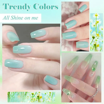 6pcs Jelly Gel Nail Polish Set All-Season Nails DIY Nail Art UV/LED Painting Varnish Gel Manicure Kit Long Lasting Nail Supplies
