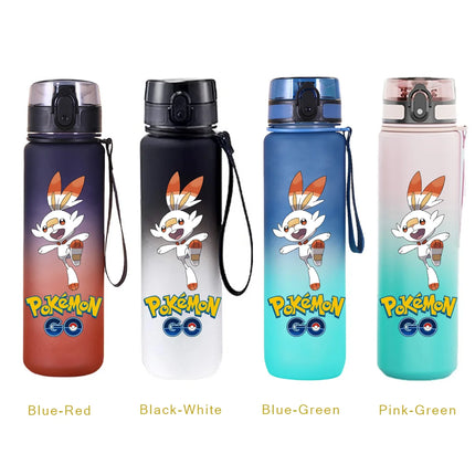 650ML Pikachu Anime Pokemon Portable Plastic Water Bottle High Capacity Outdoor Pikachu Water Cup for Kids Sports Water Bottle
