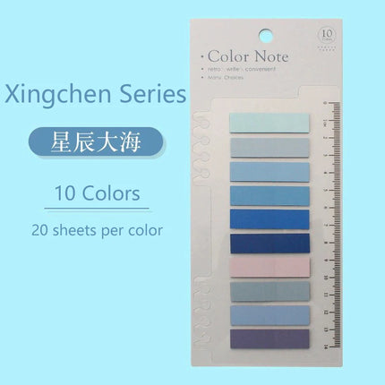 6 Series Colorful Self-Adhesive Sticky Notes Memo Pad - Office & School Supplies - Bookmark Point-It Marker Memo Sticker Paper