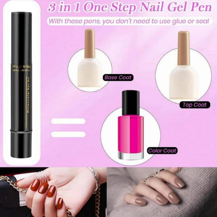 Gel Nail Polishs Pen Nail Polishs Markers Pen Base Top Coat Gel Pen Semi Permanent UV/Led Lamp Varnish Hybrid Color Nail Polishs