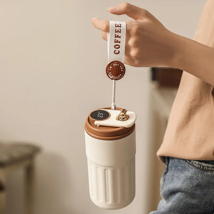 Smart Temp Display Stainless Steel Tumbler Mug Vacuum Insulated Coffee Cup Travel Thermos Cups Thermal Hot Water Bottle for Tea