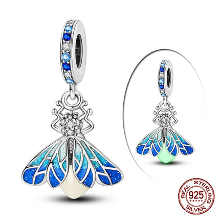Hot Original 100% 925 Sterling Silver Chameleon Beads Firefly Charms Fit Original Bracelet DIY Jewelry Making Women's Gift