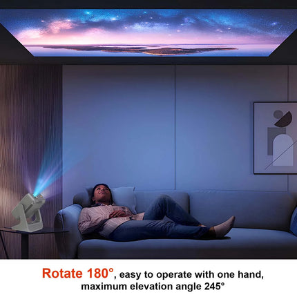 Netflix YouTube Projector 8'' Touch Screen 1080P 4K, 180° Rotation - Android iOS Sync, WiFi BT5.0, HDMI USB Home Cinema Gaming