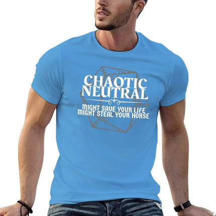 Chaotic Neutral - Might Save Your Life. Might Steal Your Horse DnD Character Alignment Print T-Shirt