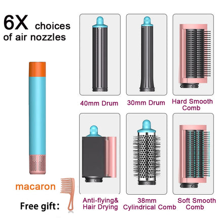 6IN1 Multi Hair Styler, 1300W High Power, Combines Drying, Straightening and Curling Functions, Suitable for Home and Salon Use