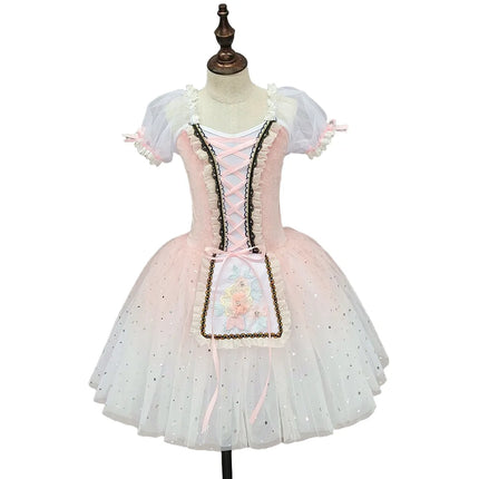 Children's Ballet Skirt Girls' Dance Skirt School Dance Programs Ballerina Costumes Stage Group Performance Costumes