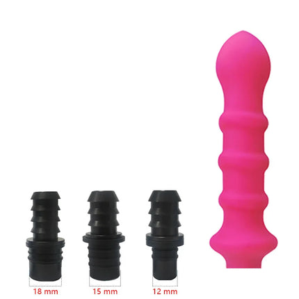 1 Pc Threaded Silicone Fascia Gun Massage Head With 3 Sizes Of Connectors, 12-13mm/15-16mm/18-19mm, Fascia Gun Massage dildo