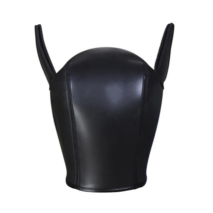 Fashion Puppy Cosplay Dog Mask Head Gear Party PU Leather Rubber Unisex Masks Adjustable Shoulder Strap Leather Chest Harness
