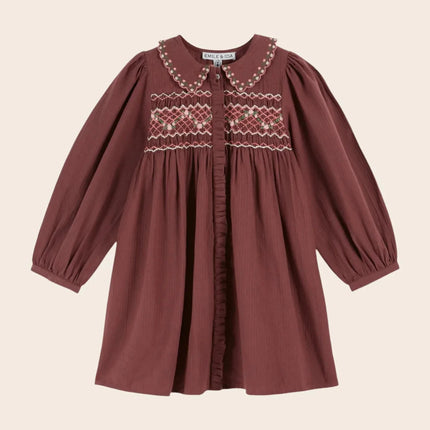 Autumn Winter New Fashionable Casual Floral Jumpsuit Girls' Corduroy Dress Pullover Knitted Sweater Children's Clothing Set