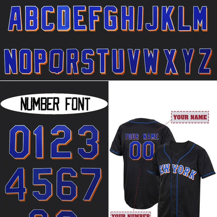 Customized Name And Number DIY Men's Embroidery Baseball Jersey New York V-Neck Personalized Short Sleeve Button Down Shirts