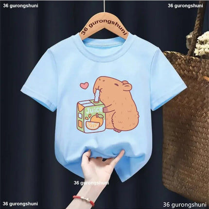 Summer New Cool Dino Print Children's T-shirt Casual Fashion Boys Girls Simple Style Short Sleeve Baby Kids Clothes Harajuku Tops