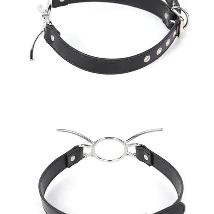 New Oral Fixation PU Leather Bondage Mouth Gag Spider X Style Flirting O Rings Open Mouth Gag Adult Games Sex Toys For Women Men
