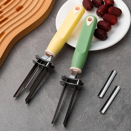Stainless Steel Apple Corer Red Dates Pear Seed Remover Multi-function Fruit Seed Core Remover Slicer Knife Kitchen Gadgets