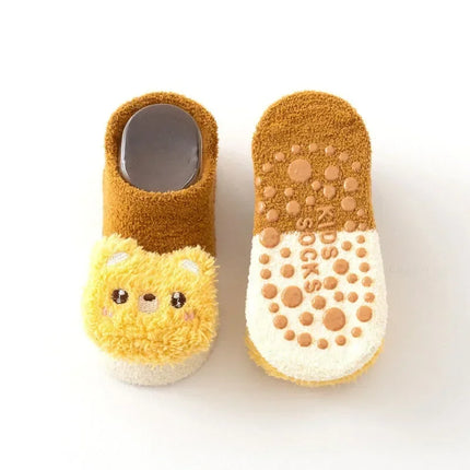 Cartoon Bear Rabbit Newborn Infant Warm Socks Autumn Winter Thickened Boys Girls Kids Sleep Socken Cute Baby Children Floor Sock