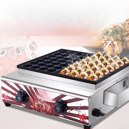 220V Commercial Electric Takoyaki Maker Grill Octopus Meat Ball Baking Machine Non-stickr Snack Machine