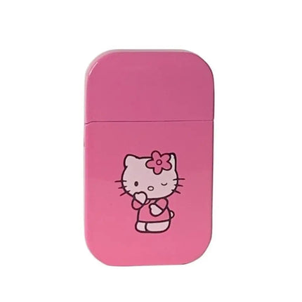 Butane Gas Lighter Katie Cat Pink Flame Windproof Inflatable Lighter Cigarette Accessories Women's Lighter Small Gift