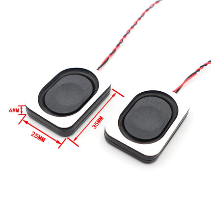 4 Ohm 2W/3W Ultra-Thin Speaker - 25x35mm Square Frame for Laptop & Compact Audio Projects